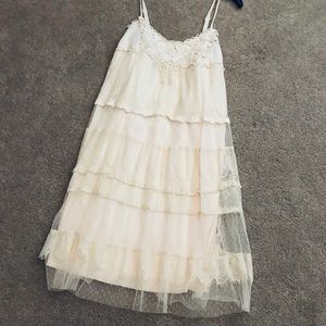White cream dress lace dress